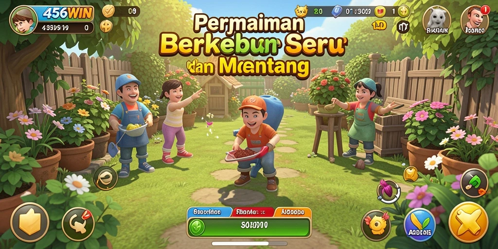 Tampilan gameplay 456WIN dengan aktivitas bertani yang menyenangkan.