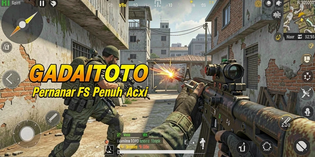 Tampilan gameplay GADAITOTO yang menegangkan di tengah aksi pertempuran.
