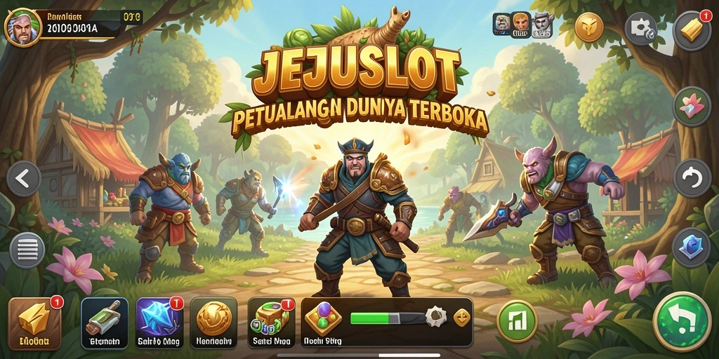 Screenshot gameplay JEJUSLOT menampilkan aksi eksplorasi yang mendebarkan.