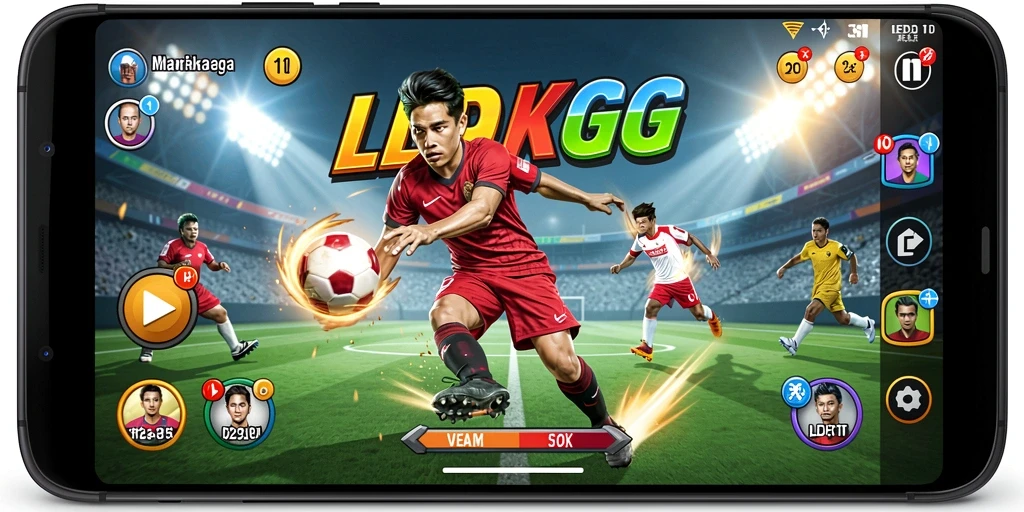 Tampilan seru saat bertanding di LEDAKGG dengan gameplay yang menarik.