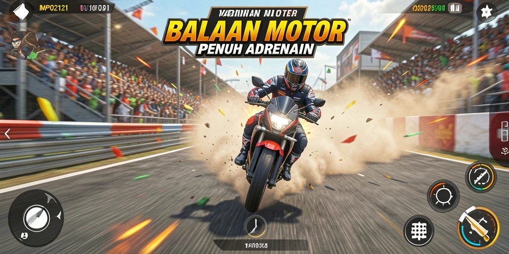 Gameplay menarik MPO2121 dengan balapan motor yang cepat dan menegangkan.