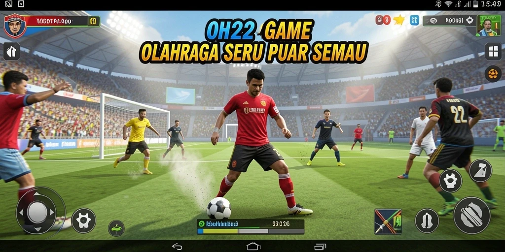 Gameplay seru dalam OH222 dengan kompetisi olahraga yang mendebarkan.