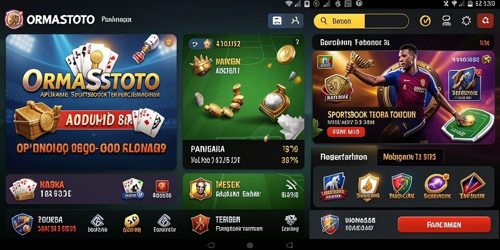 Screenshot utama ORMASSTOTO menunjukkan antarmuka taruhan olahraga yang menarik.