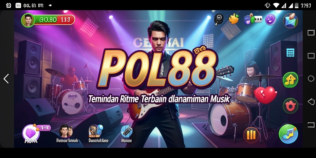 Screenshot gameplay POL88 yang menampilkan aksi permainan musik seru.