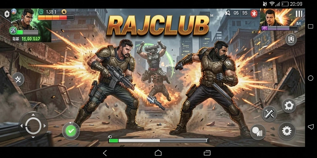 Tampilan seru gameplay RAJACLUB dengan pertarungan mendebarkan.