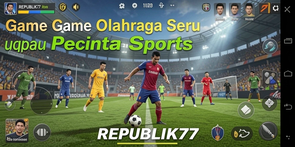 Tampilan gameplay menarik dari REPUBLIK77 dalam aksi olahraga.