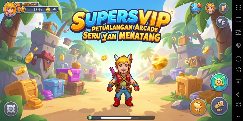 Tampilan menarik dari gameplay SUPERSVIP dengan aksi arcade yang cepat.
