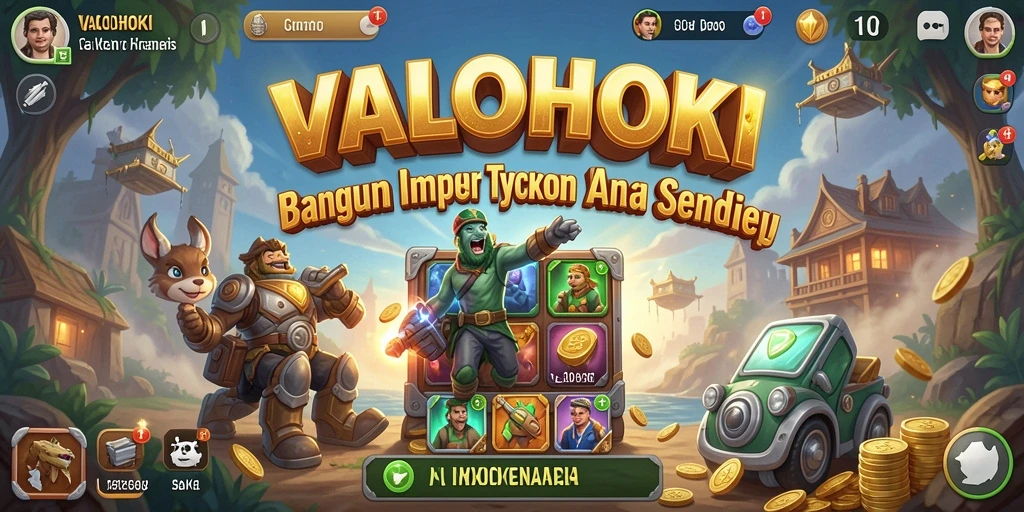 Tangkapan layar gameplay VALOHOKI menampilkan pengelolaan bisnis yang dinamis.