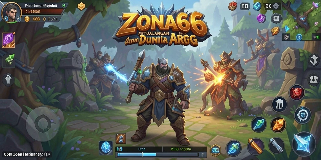 Tampilan gameplay seru dalam dunia ARPG ZONA66.
